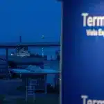 Unused pipes intended for the Nord Stream 2 gas pipeline in Sassnitz, Germany, on July 6, 2023. Photo: Stefan Sauer/picture alliance/Getty Images.