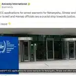 Amnesty International showing its hypocrisy via an X Post. Photo: X.