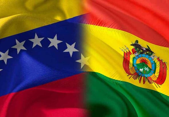 Illustration with flags of Venezuela and Bolivia. Photo: Prensa Latina/File photo.