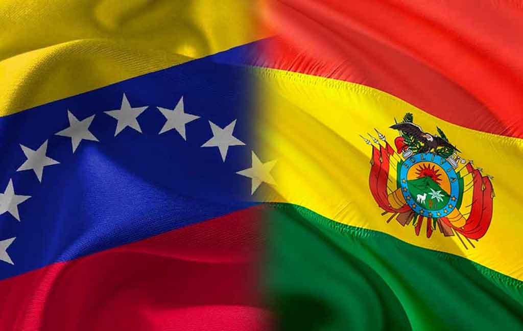 Illustration with flags of Venezuela and Bolivia. Photo: Prensa Latina/File photo.