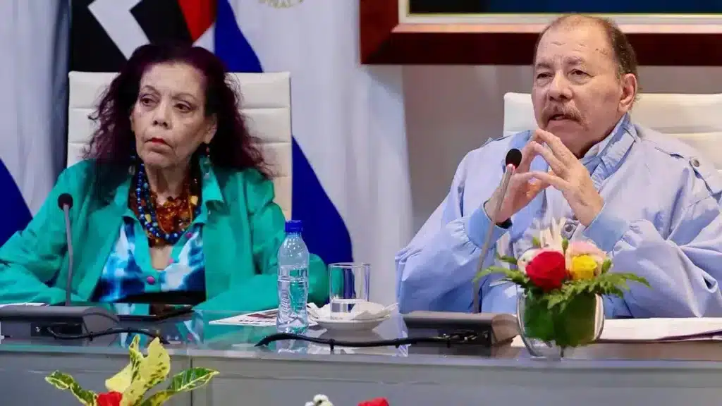 The co-presidents of Nicaragua, Daniel Ortega and Rosario Murillo, participate in the 13th Special Summit of Heads of State and Government of ALBA-TCP, August 20, 2025. Photo: Presidency of Nicaragua.