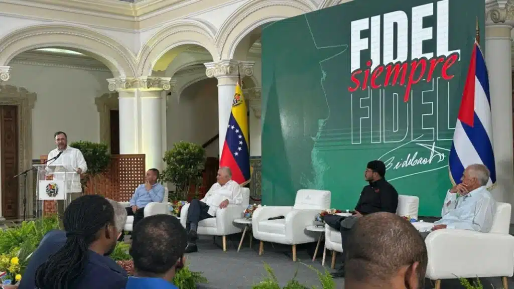 Venezuelan government's official event commemorating the 99th anniversary of Fidel Castro's birth, Caracas, August 13, 2025. Photo: Venezuela Presidential Press.