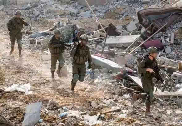 Israeli forces in Jabalia refugee camp in the northern Gaza Strip, one of the most fiercely targeted and contested areas, May 31, 2024. Photo: IDF Spokesperson/Wikimedia Commons.