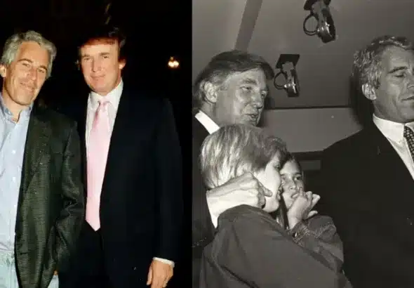 Donald Trump and Jeffrey Epstein. File photo.