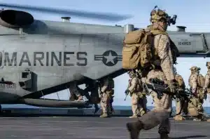 US Marines boarding a helicopter. Photo: File photo.