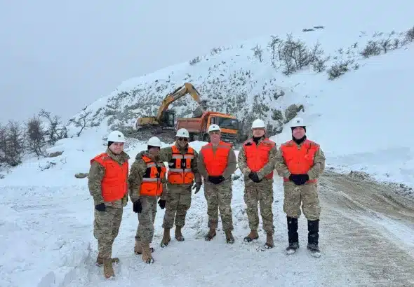 US military engineers at an infrastructure project of the Chilean Military Labor Corps in the Darwin Range, Patagonia, southern Chile. Photo: Chilean Army.