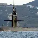 Nuclear-powered submarine USS Newport News. X/ @Michael91387113.