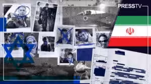 Collage expressing Iran's exposure of full profiles of the Zionist entity's air force pilots and commanders. Illustration: PressTV.