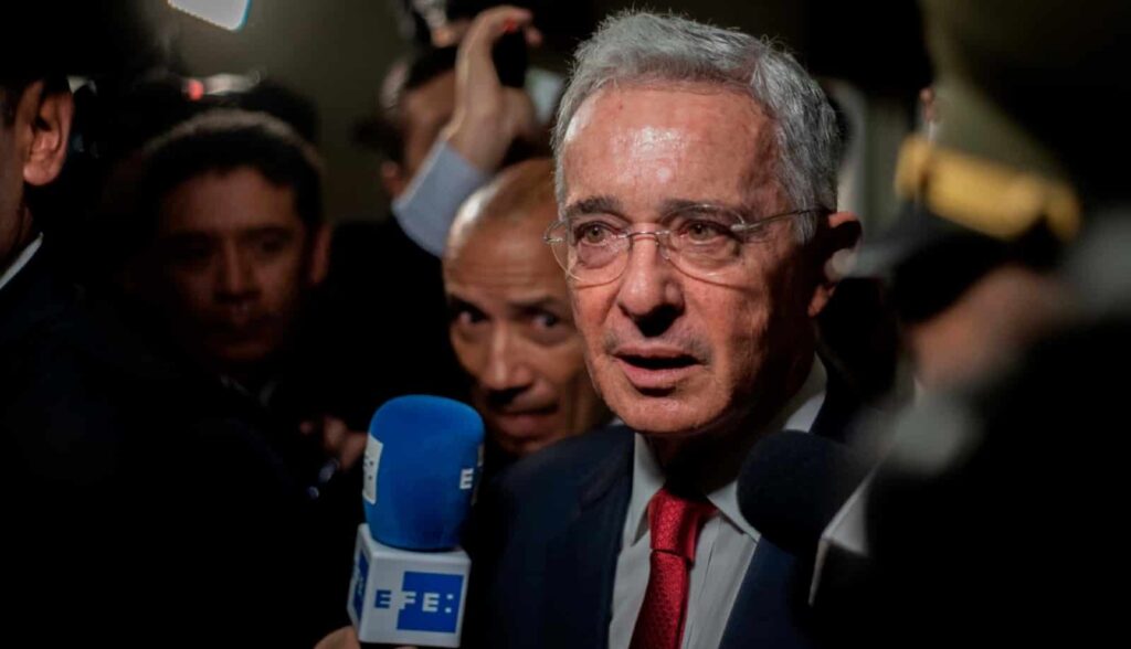 Álvaro Uribe Vélez, former far-right president of Colombia (2002-2010). Photo: Juan Zamara/EFE.