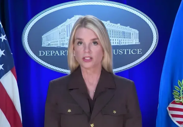 US Attorney General Pamela Bondi. Photo: Screenshot of US Department of Justice footage.