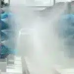 Caracas Metro system train passes through a recently repaired cleaning system. Photo: Venezuela's Ministry for Transportation.