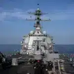 View of USS Gravely (DDG 107), on 13 February 2024. Photo: Bernat Armangue/AP/file photo.