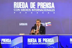 Venezuelan President Nicolás Maduro during a press conference with foreign correspondents at Miraflores Palace, Caracas, on Monday, September 1, 2025. Photo: Presidential Press.