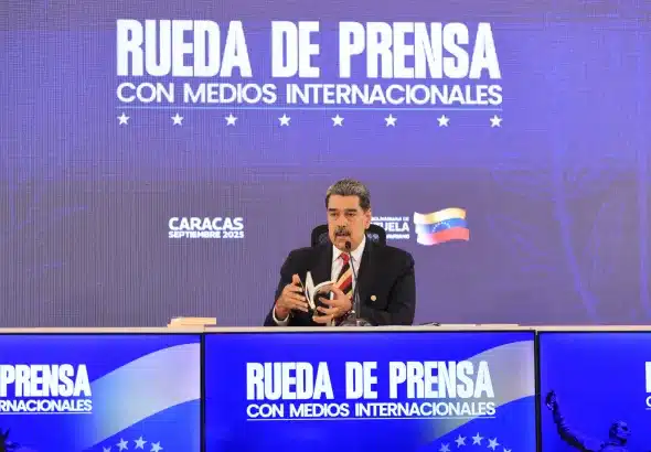 Venezuelan President Nicolás Maduro during a press conference with foreign correspondents at Miraflores Palace, Caracas, on Monday, September 1, 2025. Photo: Presidential Press.