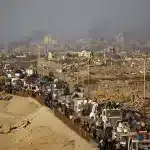Hundreds of thousands of Palestinians have fled Gaza City since late August. Photo: Eyad Baba/AFP.