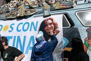 Buenos Aires, September 2, 2022: Argentinians march in support of Vice President Cristina Fernández de Kirchner, following the attack. Photo: Virginia Chaile/Zuma Press/ContactoPhoto.