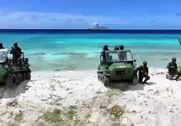 Screenshot from footage released by the Venezuelan Army of the Naval Drill Caribe Soberano 200. Photo: File photo.