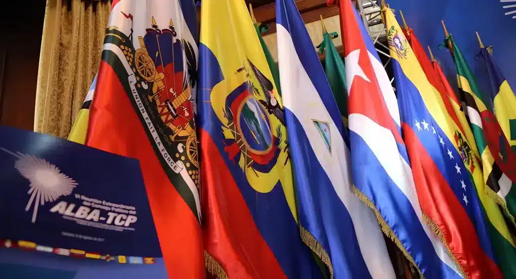 Flags of the ALBA-TCP countries. File photo.