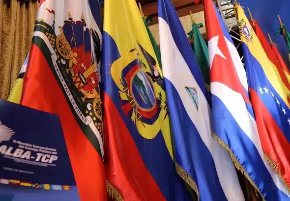 Flags of the ALBA-TCP countries. File photo.