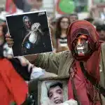 Thousands marched on August 30, 2025 in Buenos Aires and cities across Argentina in solidarity with Palestine. Photo: @davidpaolitesta.