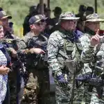 Venezuelan Interior Minister Diosdado Cabello at an event with the Bolivarian National Militia in Aragua state. Photo: Con El Mazo Dando.