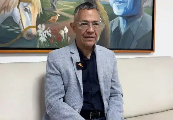 Venezuelan Culture Minister Ernesto Villegas during his interview with Sputnik. Photo: José Negrón Valera.