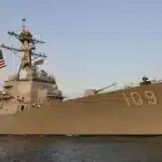 US Navy destroyer USS Jason Dunham that is currently stationed in the southern Caribbean. Photo: Smith Collection/Gado/Getty/file photo.