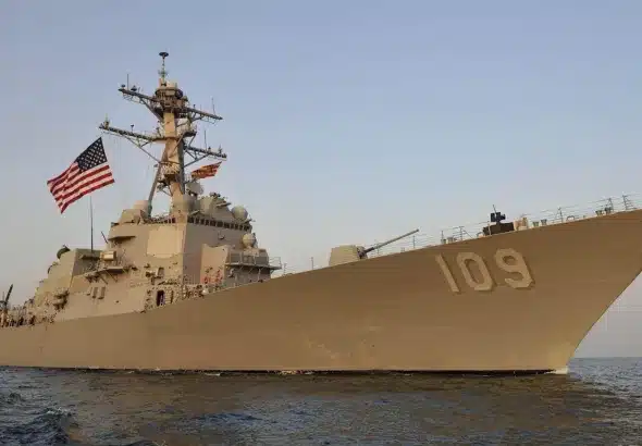 US Navy destroyer USS Jason Dunham that is currently stationed in the southern Caribbean. Photo: Smith Collection/Gado/Getty/file photo.