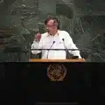 Colombian President Gustavo Petro delivers his address at the United Nations General Assembly, September 24, 2025. Photo: X/@infopresidencia.