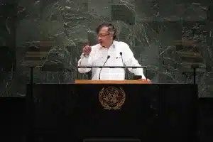 Colombian President Gustavo Petro delivers his address at the United Nations General Assembly, September 24, 2025. Photo: X/@infopresidencia.