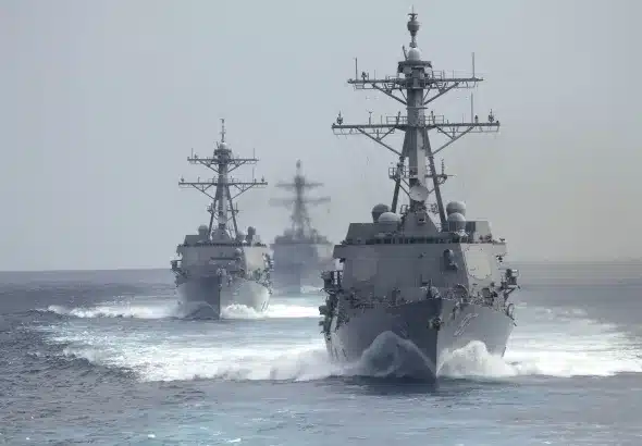 The US deployed three naval destroyers in international waters near Venezuela. Photo: US Navy/file photo.