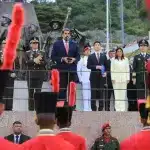 Venezuelan President Nicolás Maduro and Chinese Ambassador Lan Hu inaugurate a commemorative monument for the 80th anniversary of Chinese victory over imperial Japan, Caracas, September 3, 2025. Photo: Presidential Press.