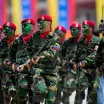 Venezuelan commandos marching during a military parade in Caracas. Photo: Federico Parra/AFP/Getty Images/file photo.
