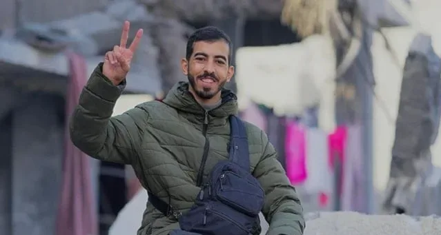 Palestinian journalist Saleh al-Jafarawi in an undated image in Gaza, occupied Palestine. Photo: Social Media.