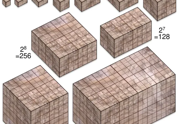 Powers of 2. Photo: Cmglee - Own work, CC BY-SA 4.0, https://commons.wikimedia.org/w/index.php?curid=86587380