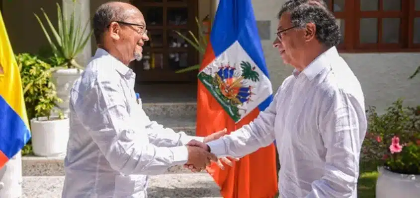 Leslie Voltaire, president of Haiti welcomed Colombia’s President, Gustavo Petro in December 2024. Photo: Juan Diego Cano/Presidency of Colombia.