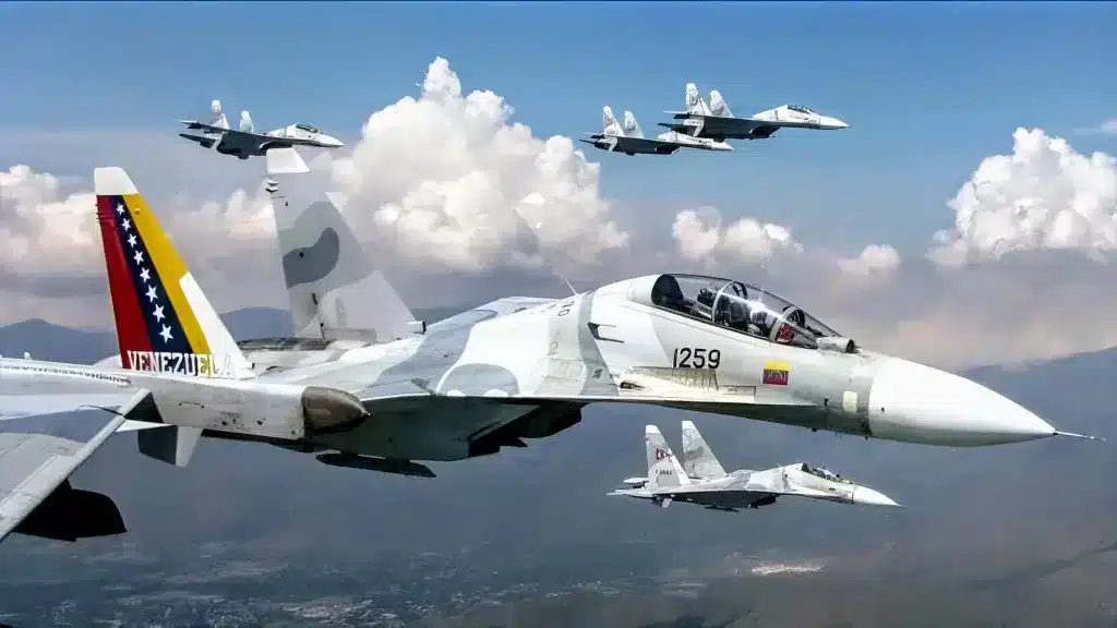 Sukhoi Su-30MK2 fighter jets of the Venezuelan Air Force in flight. Photo: FANB/File photo.