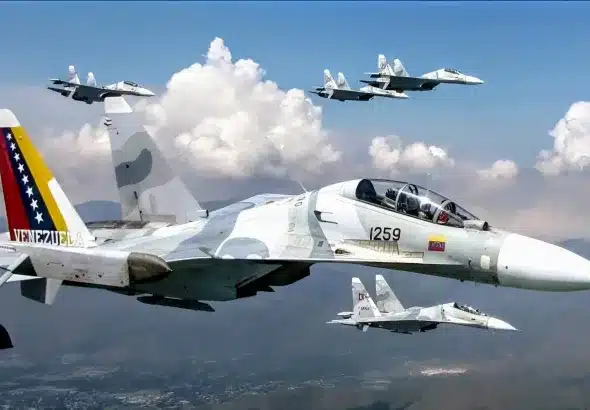 Sukhoi Su-30MK2 fighter jets of the Venezuelan Air Force in flight. Photo: FANB/File photo.