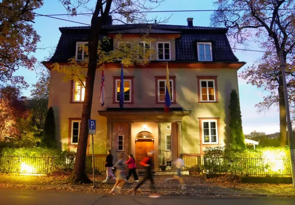 Venezuela's Embassy in Oslo after it was closed on Oct. 13. Photo: Fredrik Varfjel/AFP/Getty Images.