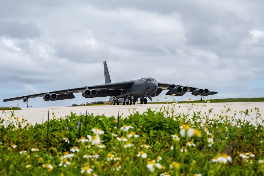 A B-52H Stratofortress taxis on the flight line at Andersen Air Force Base, Guam, January 30, 2024. Photo: Airman 1st Class Alyssa Bankston/US Air Force/File photo.