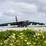 A B-52H Stratofortress taxis on the flight line at Andersen Air Force Base, Guam, January 30, 2024. Photo: Airman 1st Class Alyssa Bankston/US Air Force/File photo.
