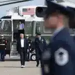 President Donald Trump at Joint Base Andrews, Maryland, on Sept. 26, 2025, about to board Air Force One en route Farmingdale, New York to attend the Ryder Cup golf competition. Photo: Joyce N. Boghosian/White House.
