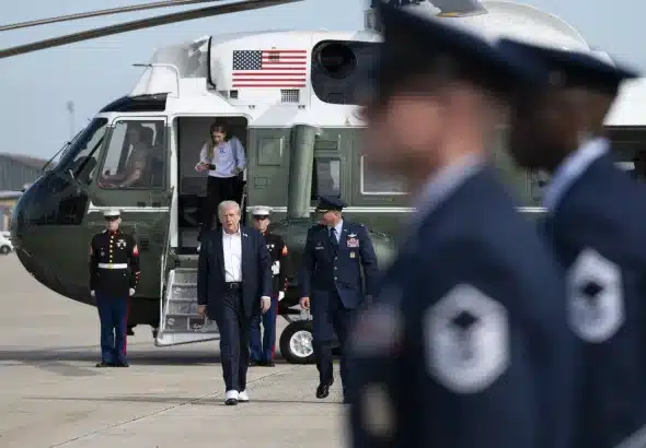 President Donald Trump at Joint Base Andrews, Maryland, on Sept. 26, 2025, about to board Air Force One en route Farmingdale, New York to attend the Ryder Cup golf competition. Photo: Joyce N. Boghosian/White House.