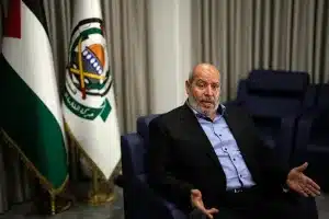 Head of Hamas in Gaza Khalil al-Hayya speak during an interview in AP, in Istanbul, Turkey, Wednesday, April 24, 2024. Photo. AP.