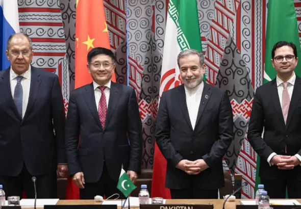 The Fourth Quadripartite Meeting of Foreign Ministers of China, Russia, Iran, and Pakistan on September 25, 2025, held on the sidelines of the 80th session of the United Nations General Assembly in New York. Photo: Ministry of Foreign Affairs People’s Republic of China.
