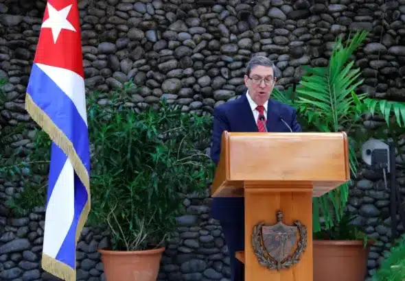 Cuban Foreign Affairs Minister Bruno Rodríguez Parrilla calls upon the international community to halt US military actions against Venezuela. Photo: EFE.