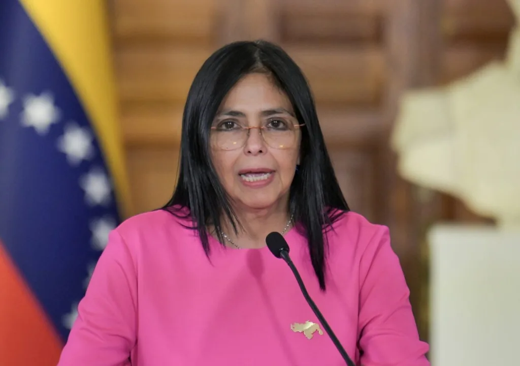 Venezuelan Vice President Delcy RodrĂguez. Photo: Juan Barreto/AFP.