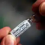 A vial of fentanyl citrate, used as pain medication in the US. Photo: Joe Amon/Getty Images.