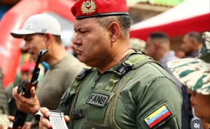 Venezuelan President Nicolás Maduro's pilot General Bitner Villegas during a military drill at Paseo Los Proceres, Caracas, on September 20, 2025. Photo: X/@EnverConde.