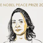 Nobel Peace Prize Committee poster portraying María Corina Machado as the 2025 award winner. Photo: Norway Peace Prize Committee.